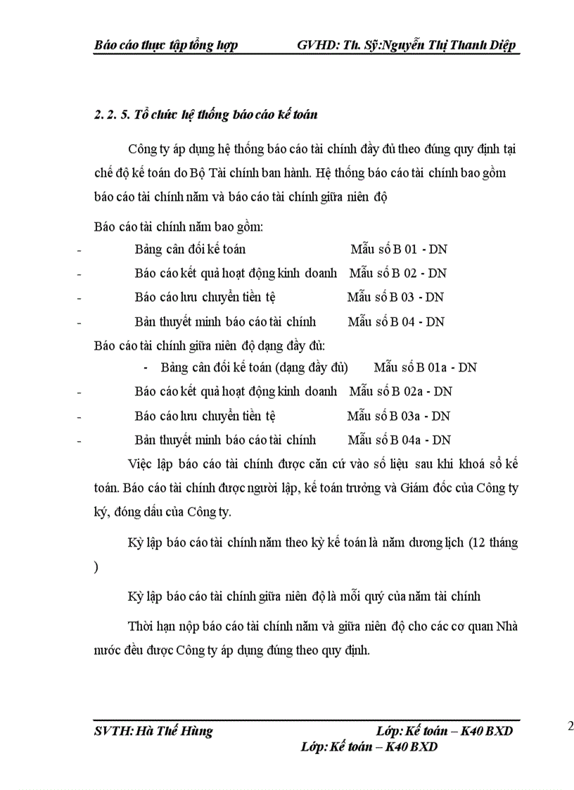 image for page Tổ chức bộ máy kế toán và hệ thống kế toán tại Công ty TNHH kỹ thuật cơ điện Nam Huy