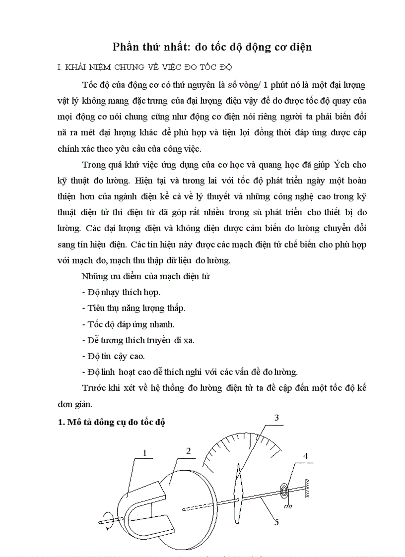 image for page Tổng quan về hệ thống đo và điều chỉnh tốc độ của động cơ điện