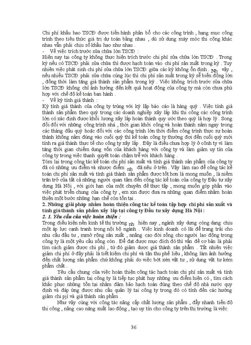 image for page Một số ý kiến đóng góp nhằm hoàn thiện công tác kế toán chi phí sản xuất và tính giá thành sản phẩm xây lắp