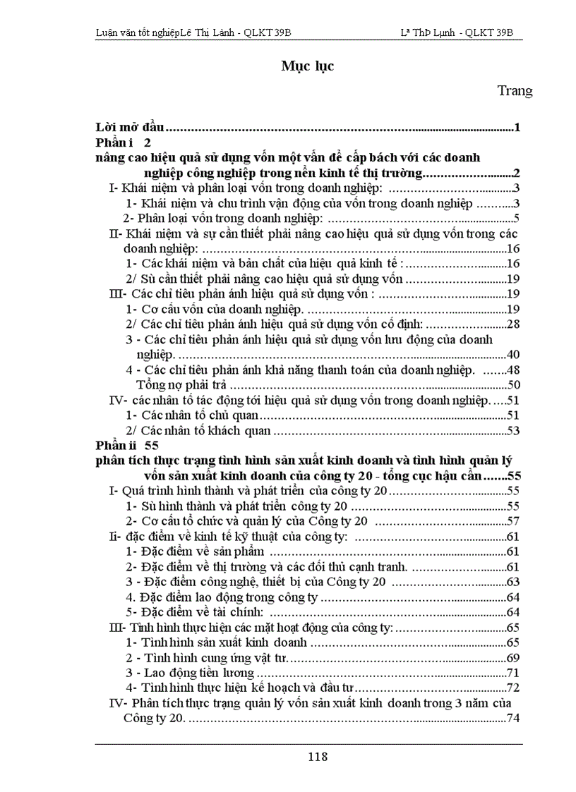 image for page Phương hướng và một số biện pháp nâng cao hiệu quả của công tác quản lý vốn sản xuất kinh doanh Công ty 20 Tổng cục hậu cần