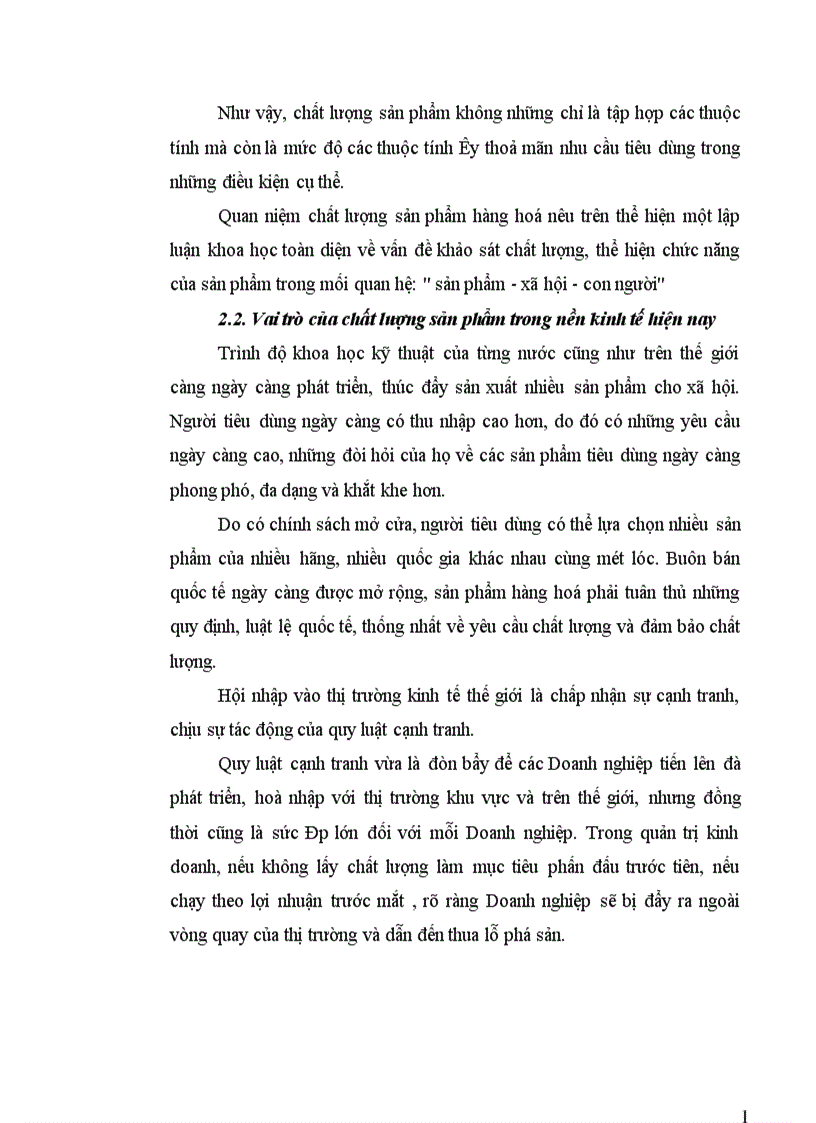 image for page Phân tích tình hình chất lượng sản phẩm sợi ở Công ty Dệt May Hà Nội 1