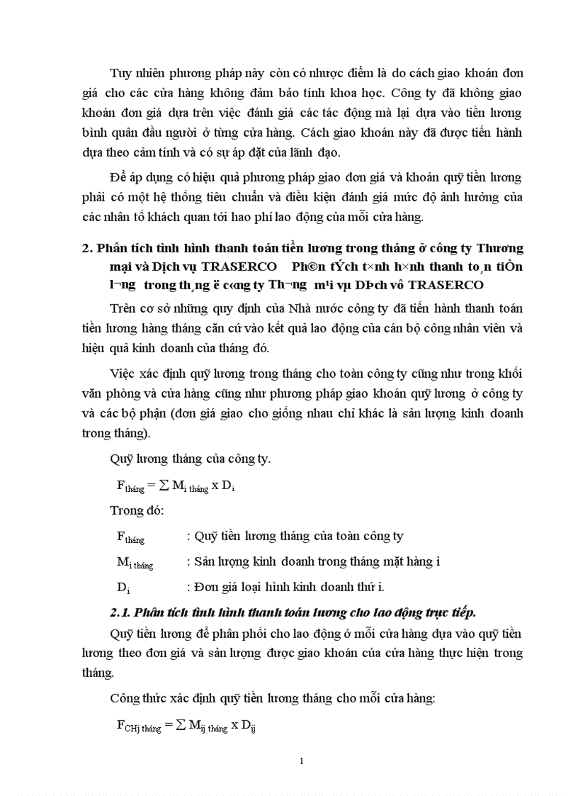 image for page Hoàn thiện công tác xây dựng và quản lý quỹ tiền lương ở công ty Thương mại và Dịch vụ TRASERCO 1