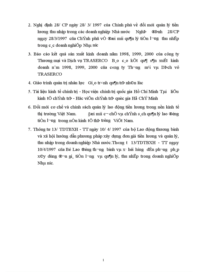 image for page Hoàn thiện công tác xây dựng và quản lý quỹ tiền lương ở công ty Thương mại và Dịch vụ TRASERCO 1