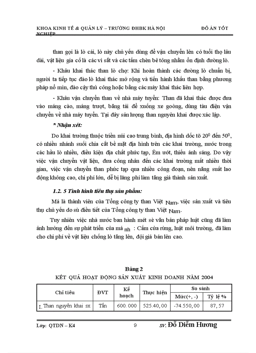 image for page Phân tích giá thành sản phẩm khai thác than nguyên khai ở mỏ than Vàng Danh Quảng Ninh
