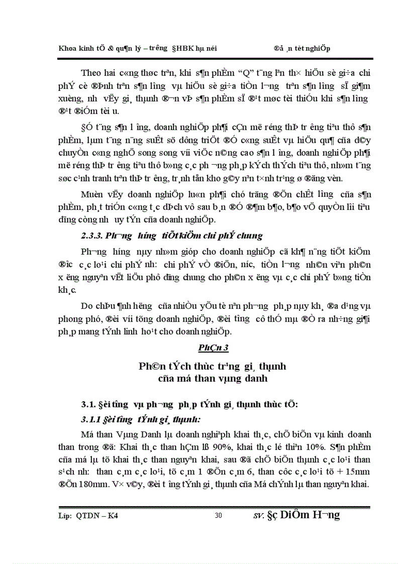 image for page Phân tích giá thành sản phẩm khai thác than nguyên khai ở mỏ than Vàng Danh Quảng Ninh