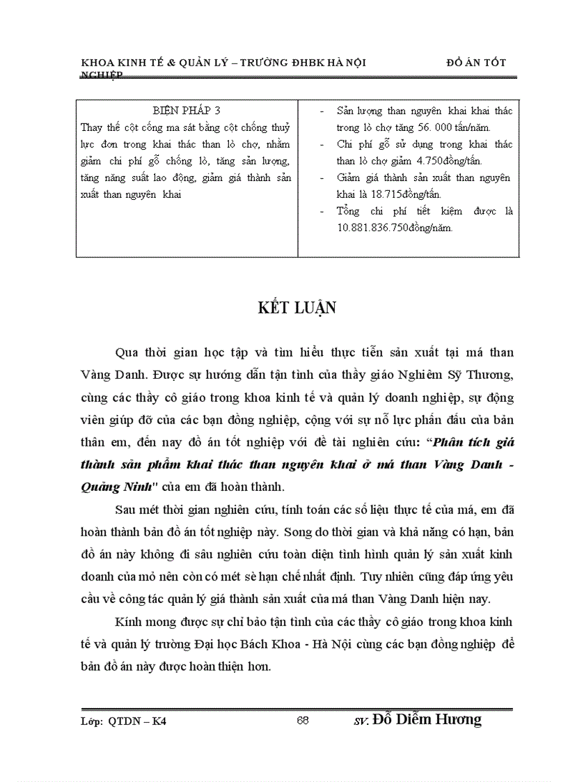 image for page Phân tích giá thành sản phẩm khai thác than nguyên khai ở mỏ than Vàng Danh Quảng Ninh