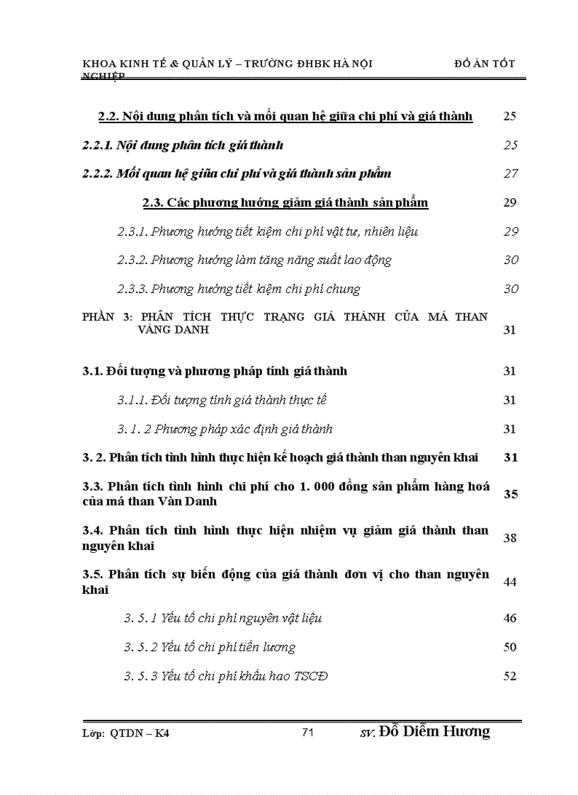 image for page Phân tích giá thành sản phẩm khai thác than nguyên khai ở mỏ than Vàng Danh Quảng Ninh