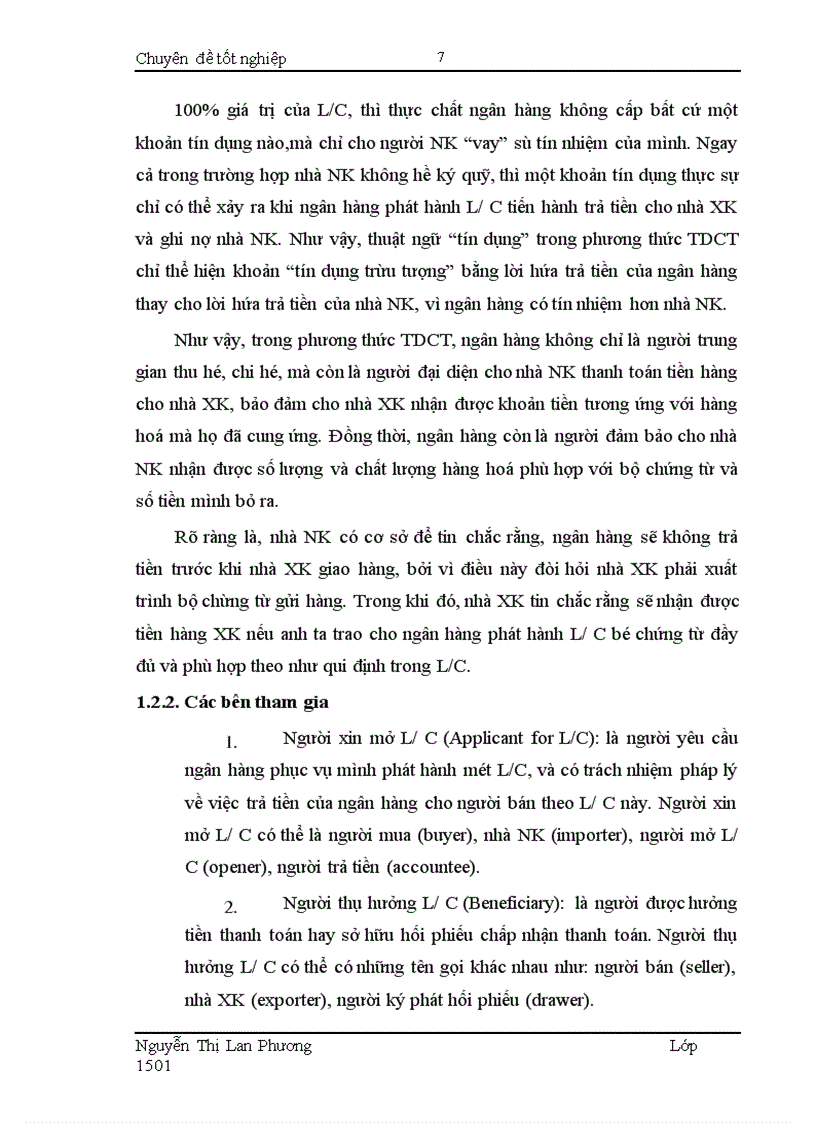 image for page Giải pháp nhằm hạn chế rủi ro trong phương thức thanh toán tín dụng chứng từ tại Ngân hàng Công thương Đống Đa 1