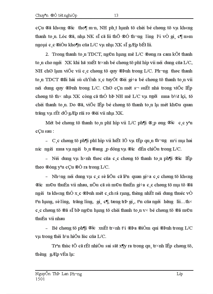 image for page Giải pháp nhằm hạn chế rủi ro trong phương thức thanh toán tín dụng chứng từ tại Ngân hàng Công thương Đống Đa 1