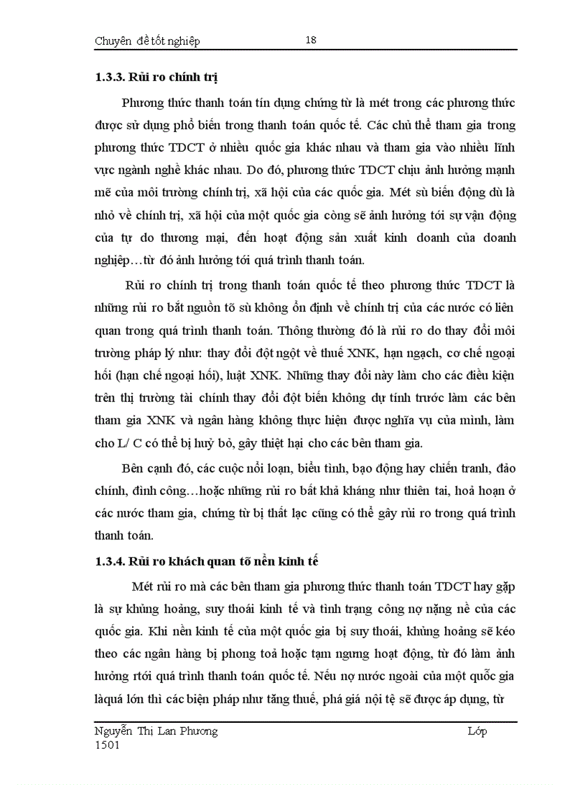 image for page Giải pháp nhằm hạn chế rủi ro trong phương thức thanh toán tín dụng chứng từ tại Ngân hàng Công thương Đống Đa 1