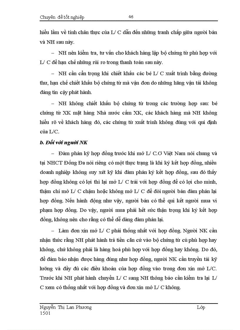 image for page Giải pháp nhằm hạn chế rủi ro trong phương thức thanh toán tín dụng chứng từ tại Ngân hàng Công thương Đống Đa 1
