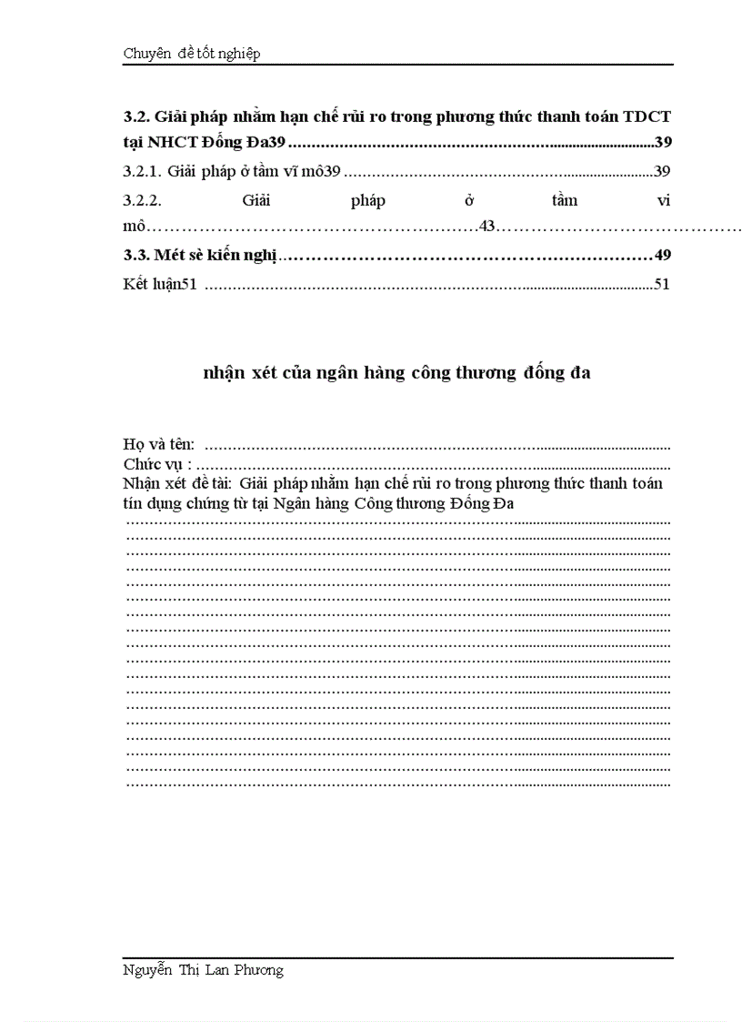 image for page Giải pháp nhằm hạn chế rủi ro trong phương thức thanh toán tín dụng chứng từ tại Ngân hàng Công thương Đống Đa 1