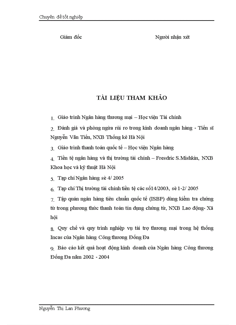image for page Giải pháp nhằm hạn chế rủi ro trong phương thức thanh toán tín dụng chứng từ tại Ngân hàng Công thương Đống Đa 1