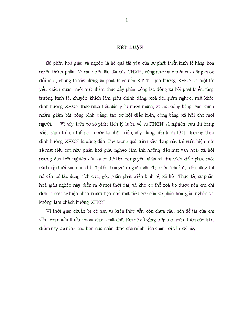 image for page Thực trạng của sự phân hoá giàu nghèo ở nước ta hiện nay 1