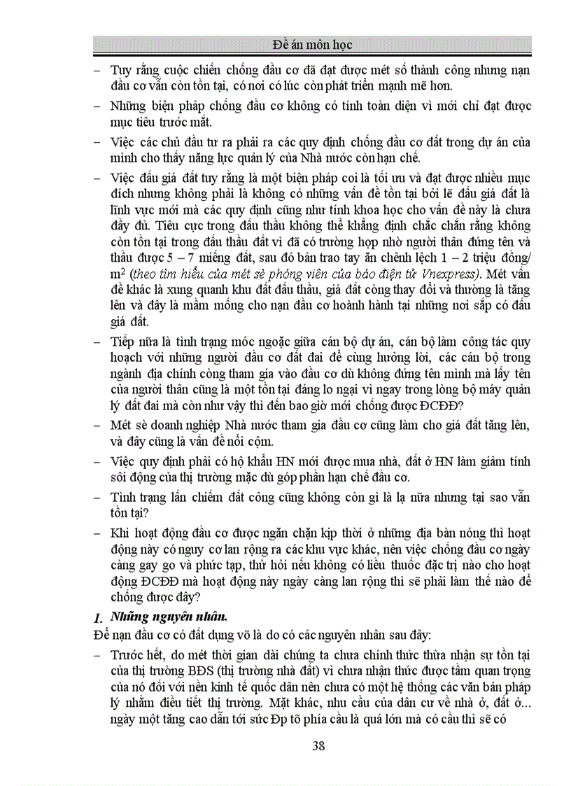 image for page Hoạt động đầu cơ đất đai tại Việt Nam và các giải các giải pháp cần thiết 1