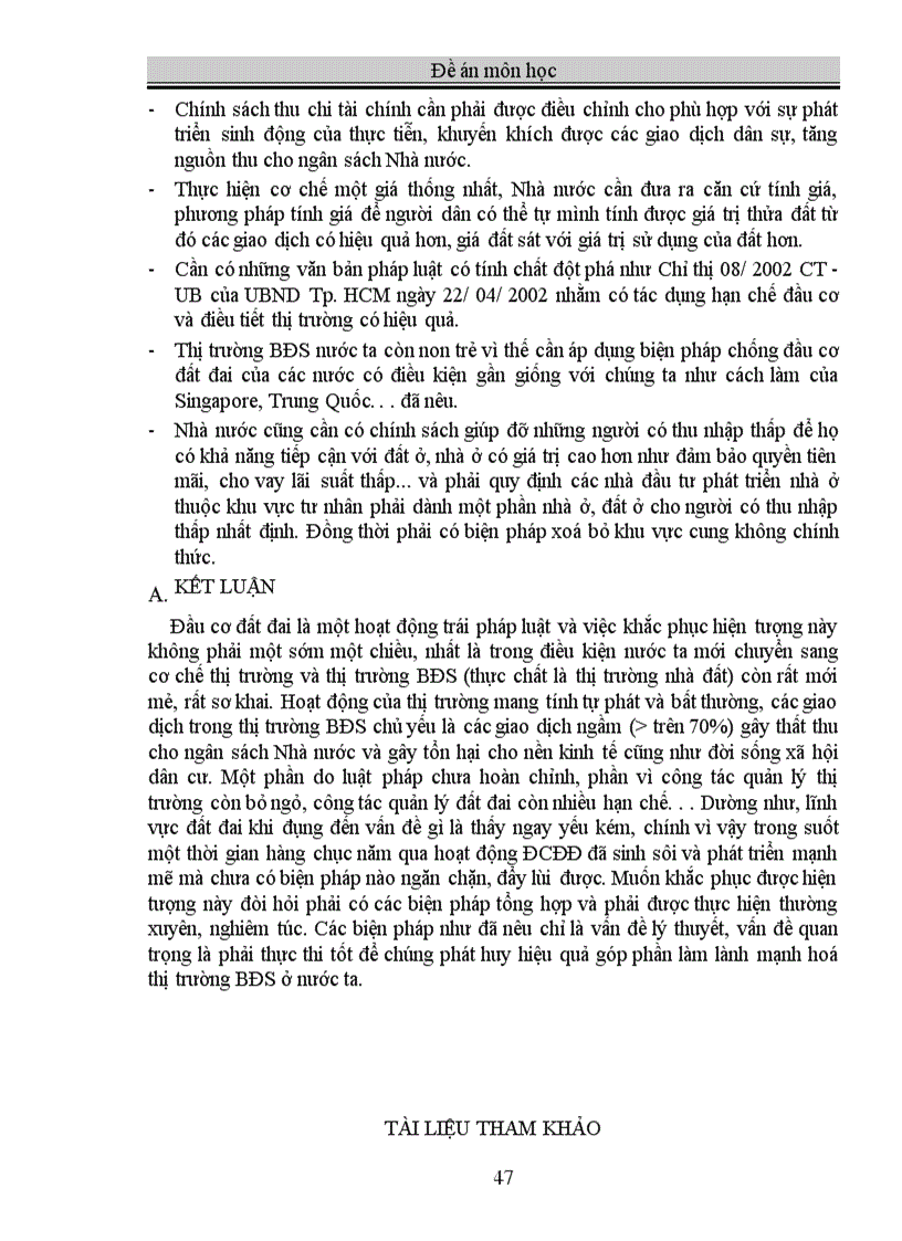 image for page Hoạt động đầu cơ đất đai tại Việt Nam và các giải các giải pháp cần thiết 1