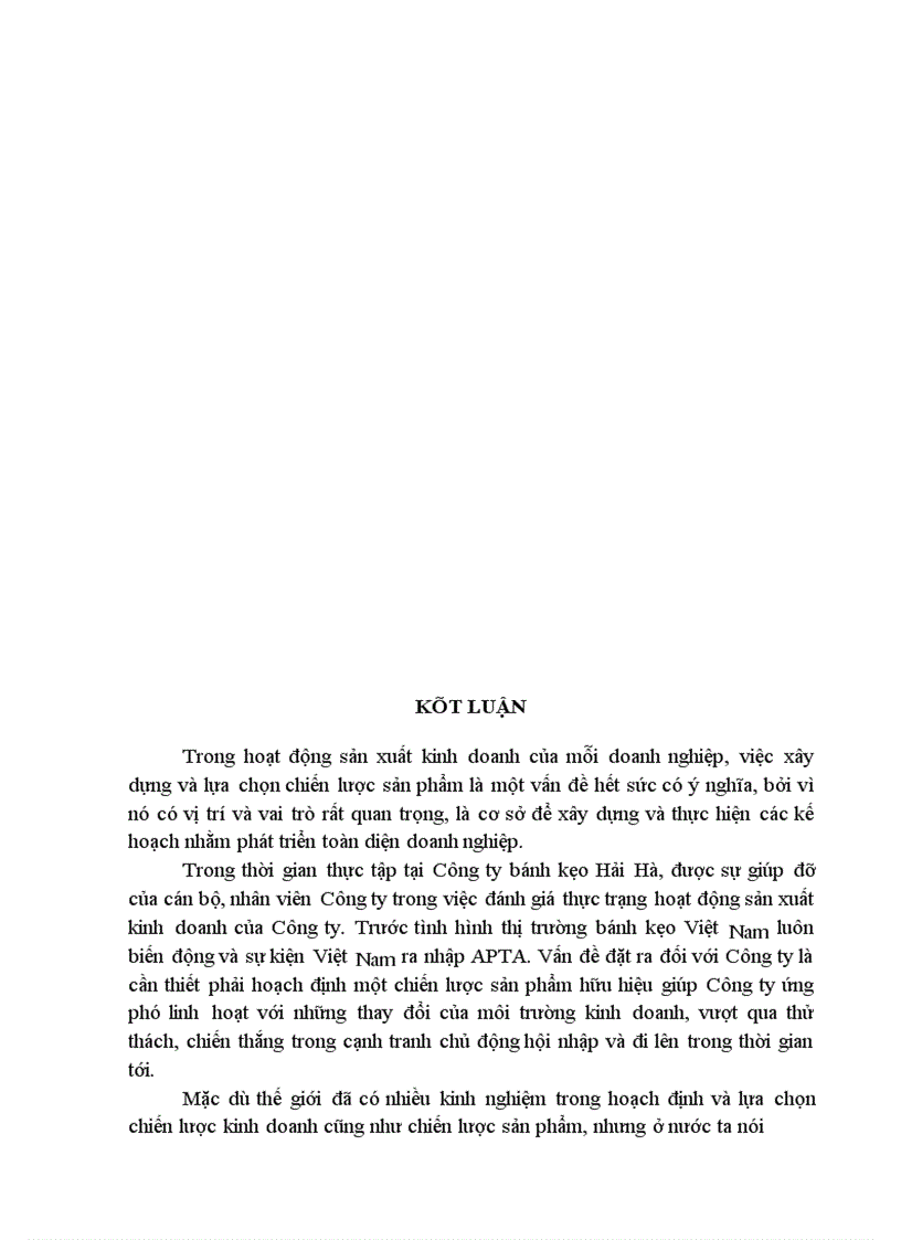 image for page Hoạch định chiến lược cạnh tranh cho Công ty bánh kẹo Hải Hà 1