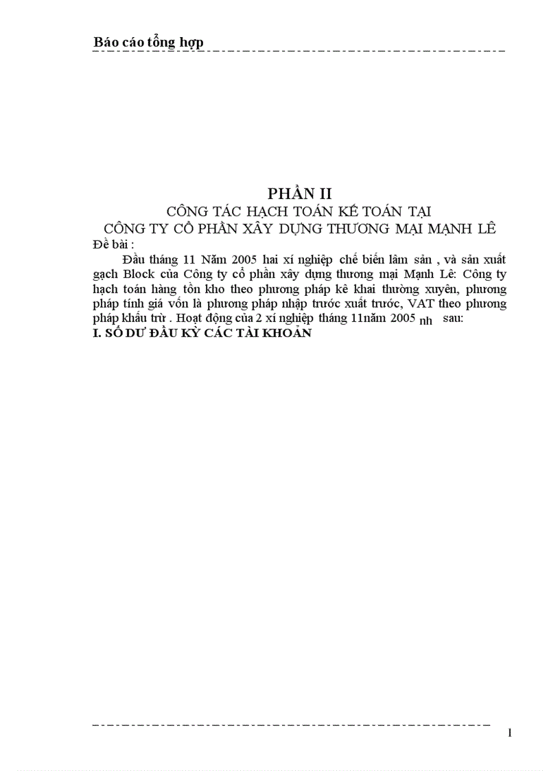 image for page Một số nhận xét và ý kiến đề xuất nhằm hoàn thiện công tác kế toán ở Công ty cổ phần xây dựng thương mại Mạnh Lê