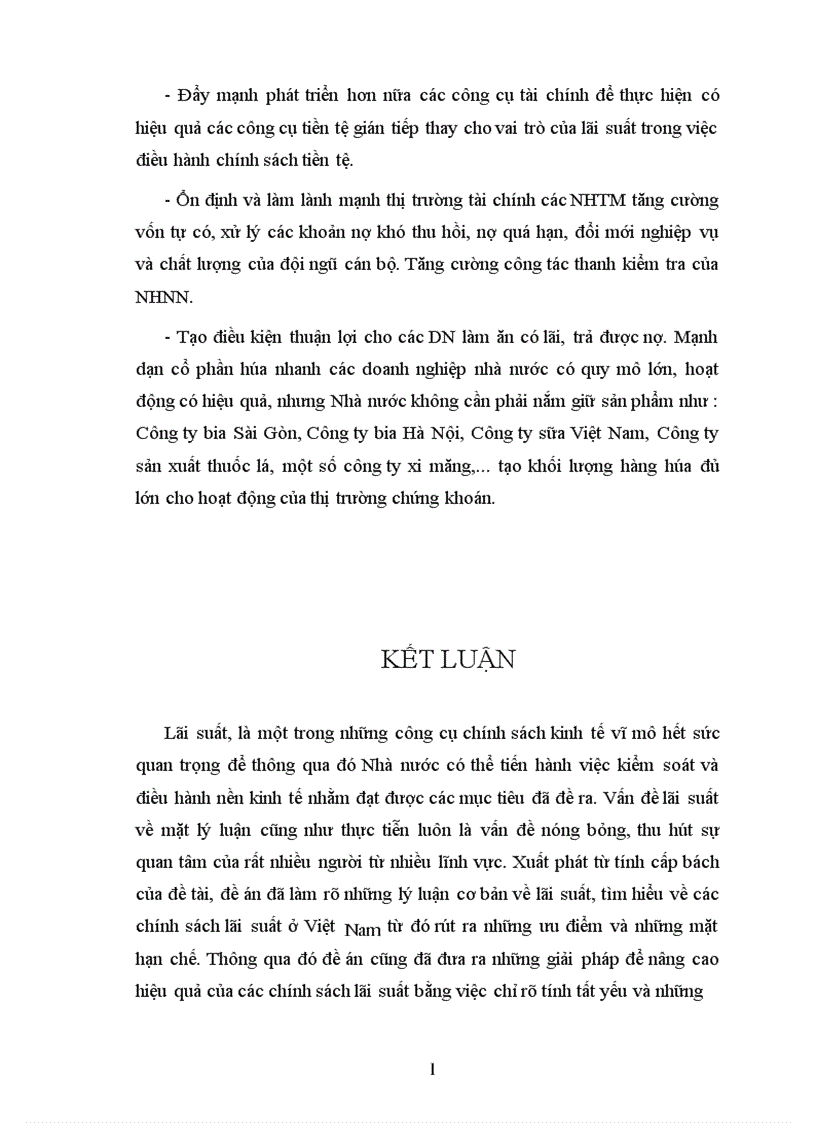 image for page Lãi suất và vấn đề sử dụng các chính sách lãi suất trong việc điều tiết nền kinh tế ở Việt Nam