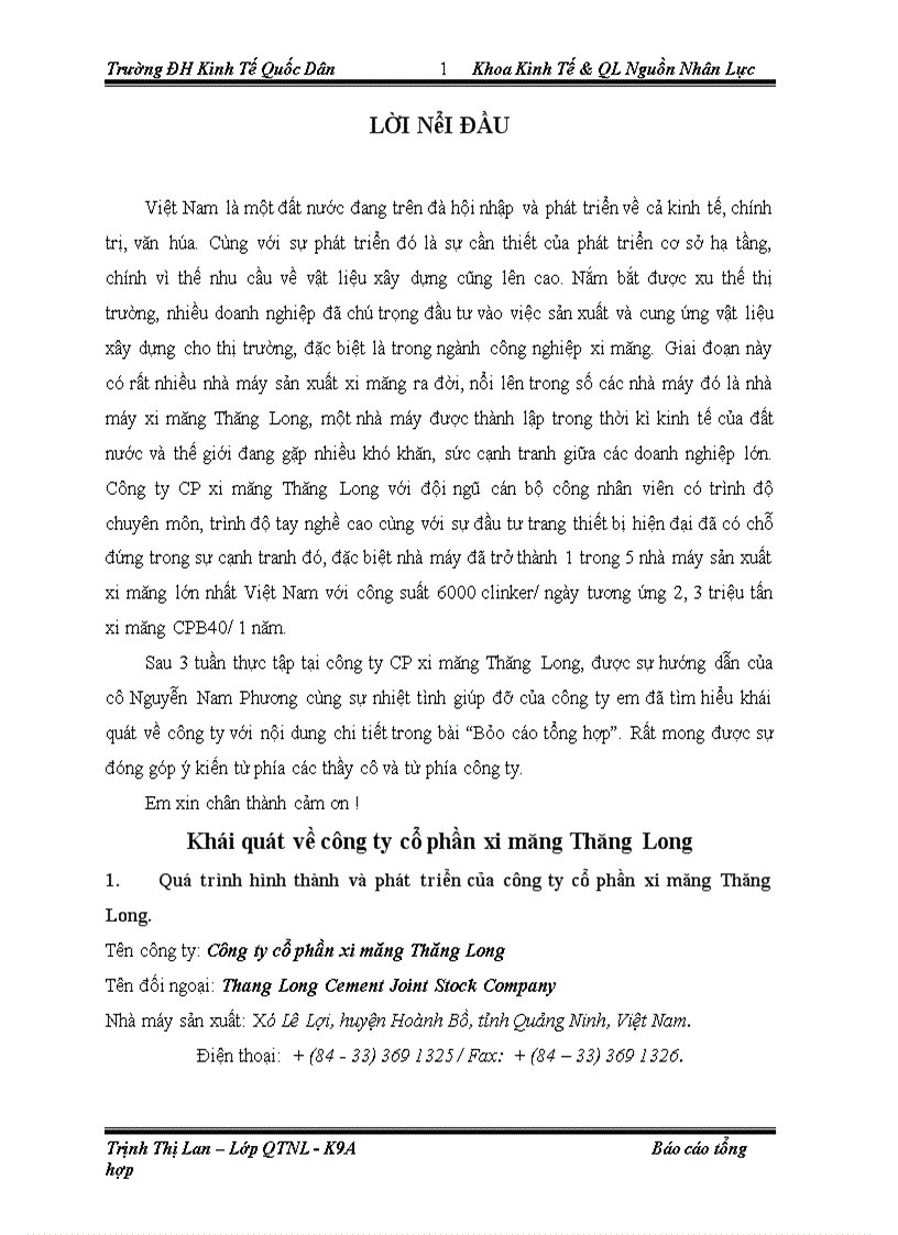 image for page Công tác tuyển dụng của công ty CP xi măng Thăng Long