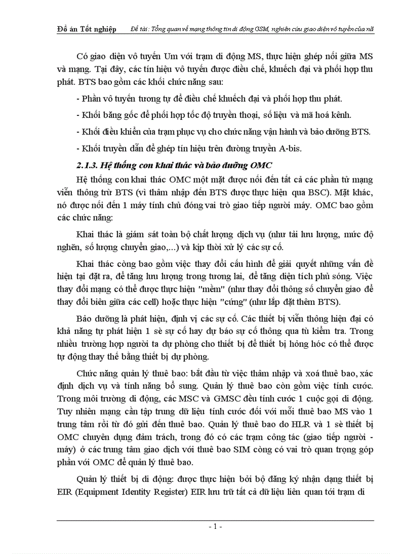 image for page Tổng quan về mạng thông tin di động GSM nghiên cứu giao diện vô tuyến của nó 1