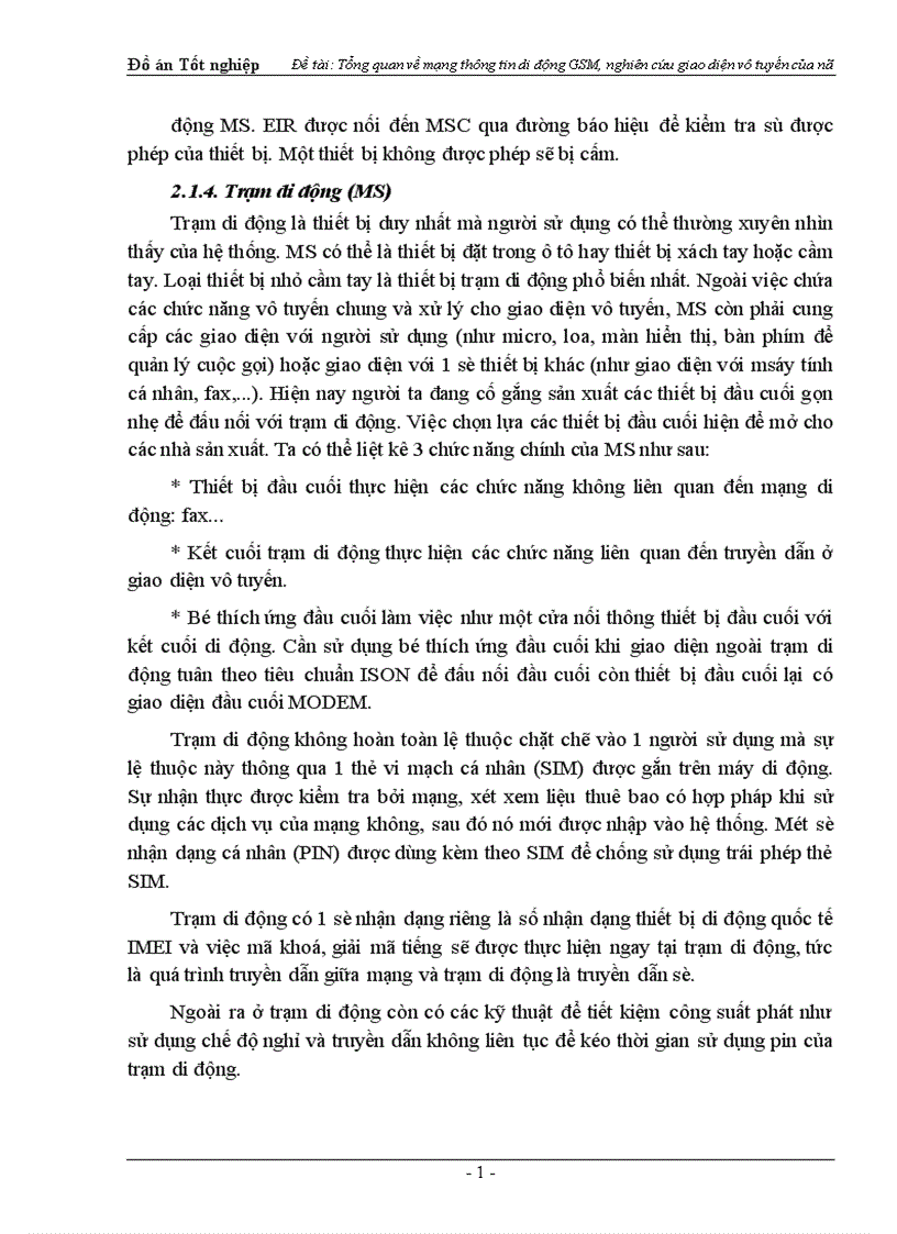 image for page Tổng quan về mạng thông tin di động GSM nghiên cứu giao diện vô tuyến của nó 1