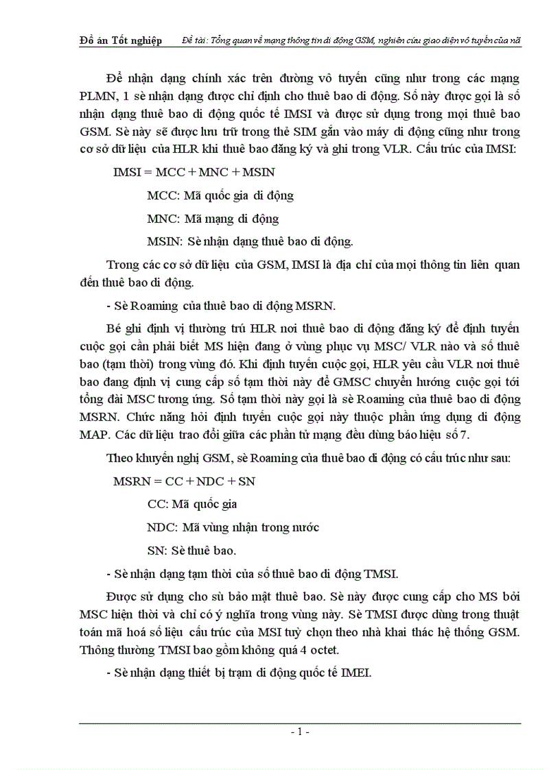 image for page Tổng quan về mạng thông tin di động GSM nghiên cứu giao diện vô tuyến của nó 1