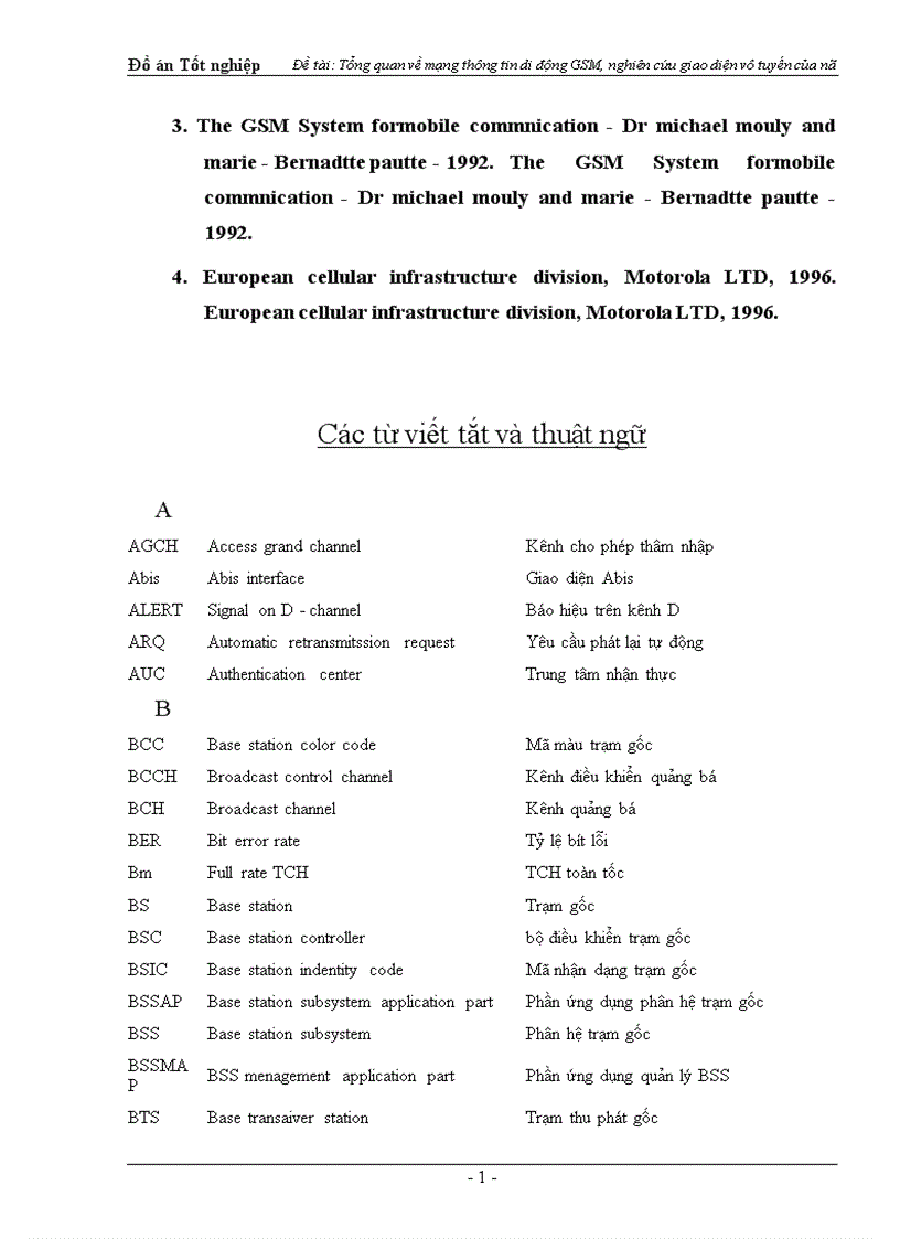 image for page Tổng quan về mạng thông tin di động GSM nghiên cứu giao diện vô tuyến của nó 1