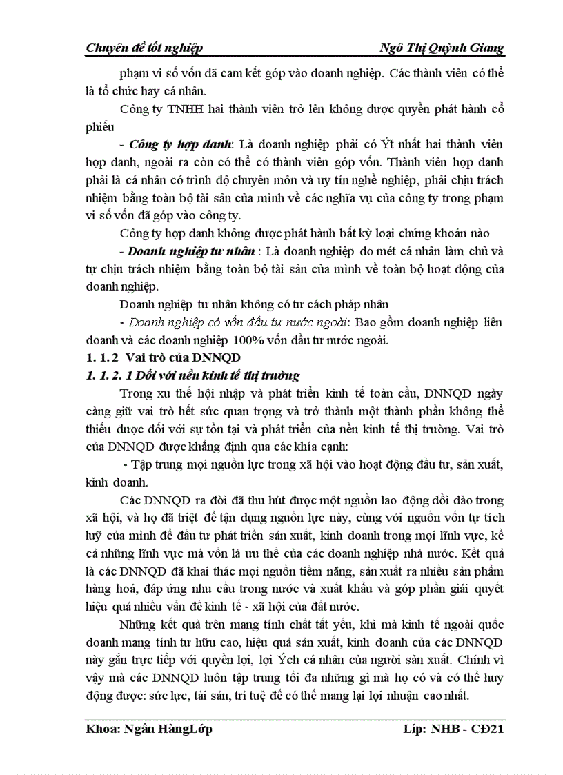 Giải pháp mở rộng tín dụng với doanh nghiệp ngoài quốc doanh tại Ngân hàng Ngoài quốc doanh VPBANK chi nhánh Hoàn Kiếm 1