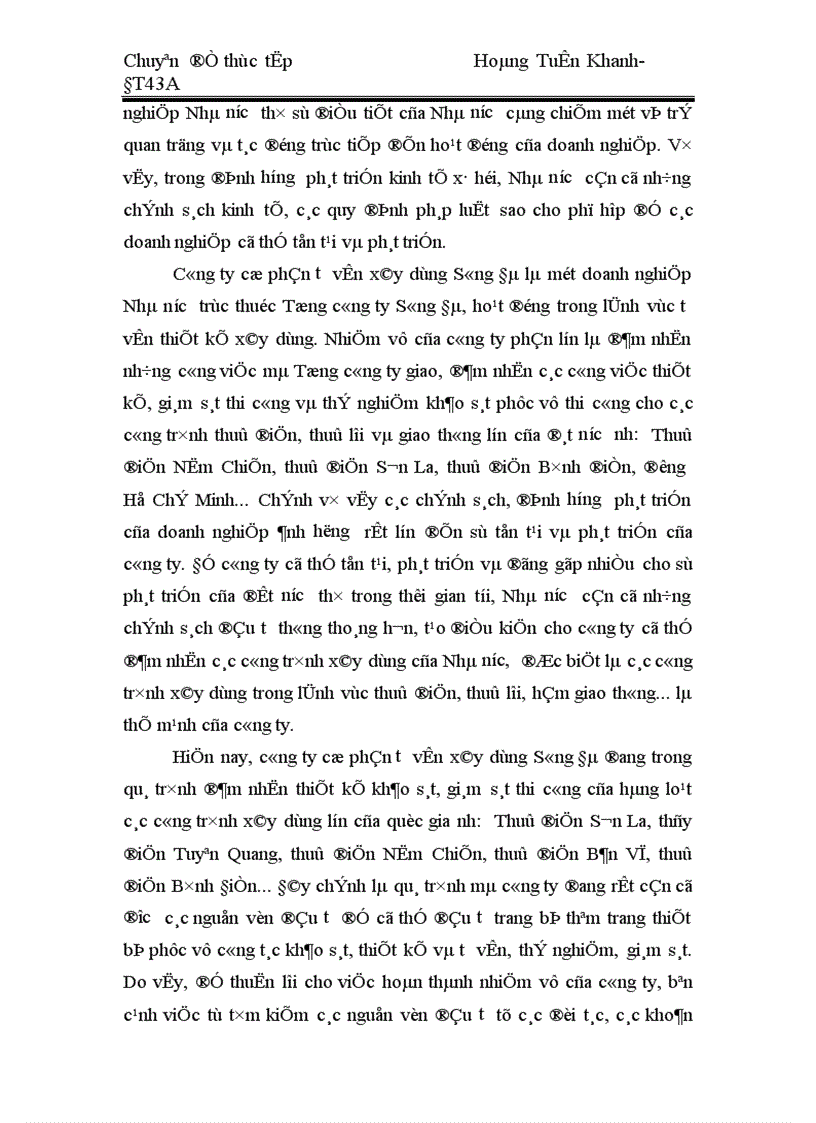 image for page Đầu tư nâng cao năng lực sản xuất kinh doanh ở công ty cổ phần tư vấn xây dựng Sông Đà 1