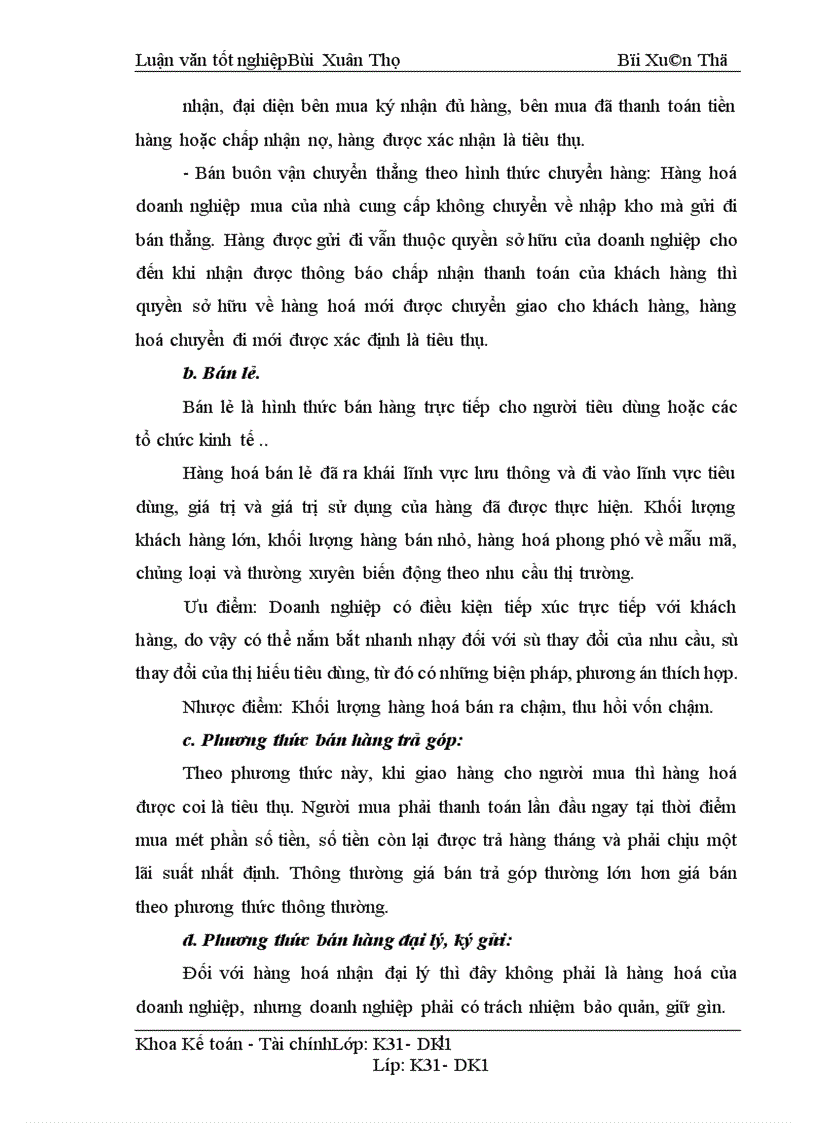 image for page Hoàn thiện kế toán nghiệp vụ bán hàng tại Công ty Điện máy xe đạp xe máy 1
