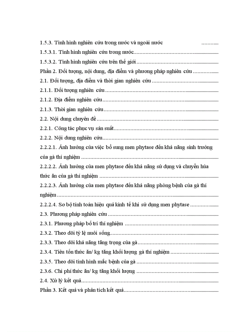 image for page Nghiên cứu ảnh hưởng của việc bổ sung men phytase đến khả năng sinh trưởng và phòng bệnh đường ruột của gà Sasso tại xã Thanh Thủy Thanh Liêm Hà Nam