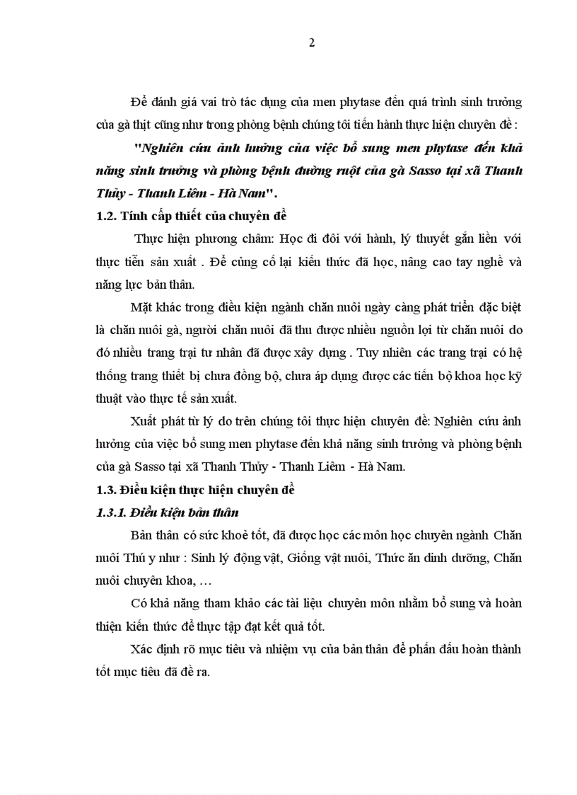 image for page Nghiên cứu ảnh hưởng của việc bổ sung men phytase đến khả năng sinh trưởng và phòng bệnh đường ruột của gà Sasso tại xã Thanh Thủy Thanh Liêm Hà Nam