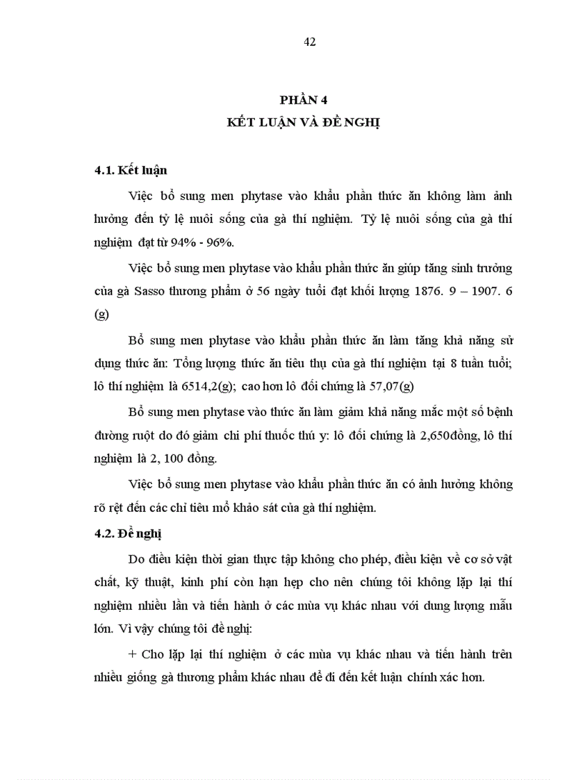image for page Nghiên cứu ảnh hưởng của việc bổ sung men phytase đến khả năng sinh trưởng và phòng bệnh đường ruột của gà Sasso tại xã Thanh Thủy Thanh Liêm Hà Nam