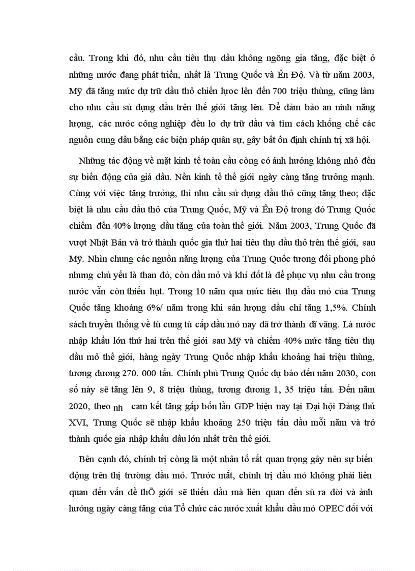 image for page Những biến động trên thị trường dầu mỏ thế giới và ảnh hưởng của nó tới hoạt động xuất khẩu dầu mỏ của Việt Nam