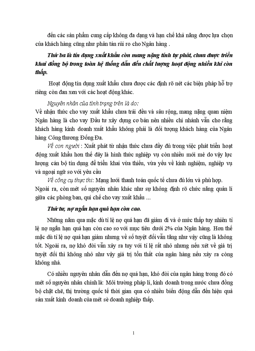 image for page Một số giải pháp nhằm nâng cao chất lượng tín dụng xuất nhập khẩu tại Chi nhánh Ngân hàng Công thương khu vực Đống Đa 1