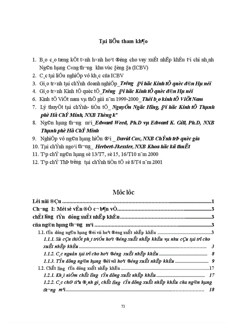 image for page Một số giải pháp nhằm nâng cao chất lượng tín dụng xuất nhập khẩu tại Chi nhánh Ngân hàng Công thương khu vực Đống Đa 1
