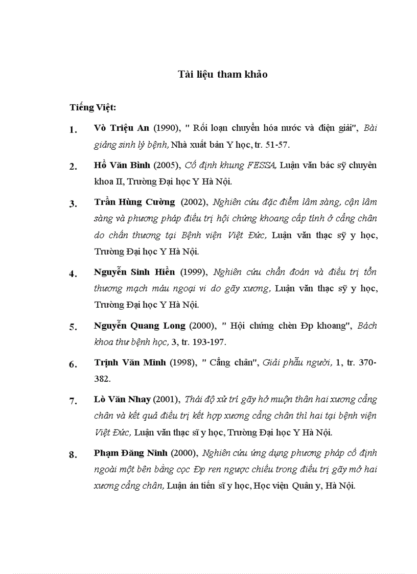 image for page Đánh giá kết quả điều trị hội chứng chèn ép khoang cẳng chân sau chấn thương tại bệnh viện việt đức từ 2003 2007