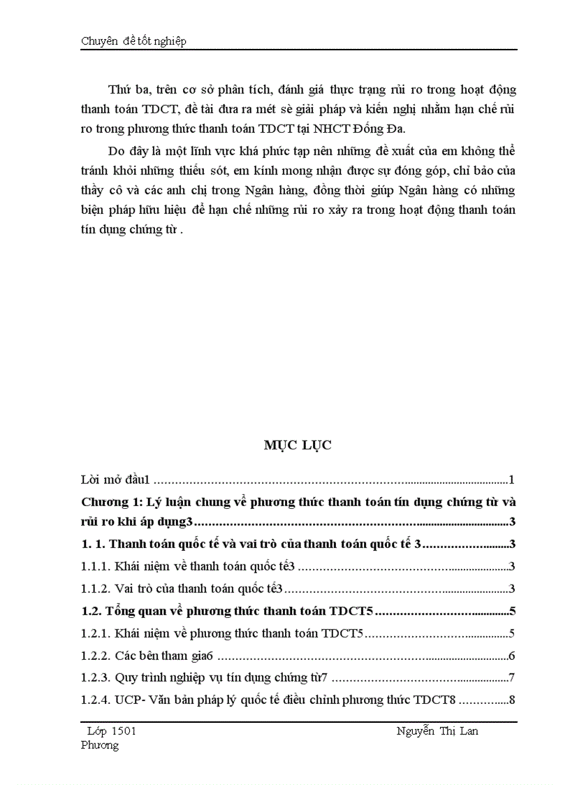 image for page Giải pháp nhằm hạn chế rủi ro trong phương thức thanh toán tín dụng chứng từ tại Ngân hàng Công thương Đống Đa 1