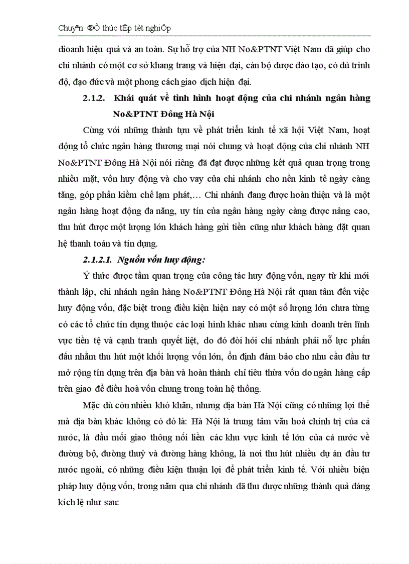 image for page Thực trạng và giải pháp đối với tín dụng trung dài hạn tại chi nhánh Ngân Hàng No PTNT Đông Hà Nội 1