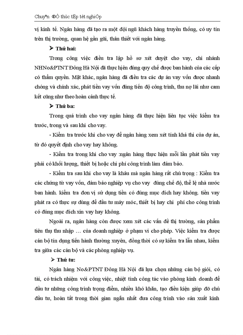image for page Thực trạng và giải pháp đối với tín dụng trung dài hạn tại chi nhánh Ngân Hàng No PTNT Đông Hà Nội 1