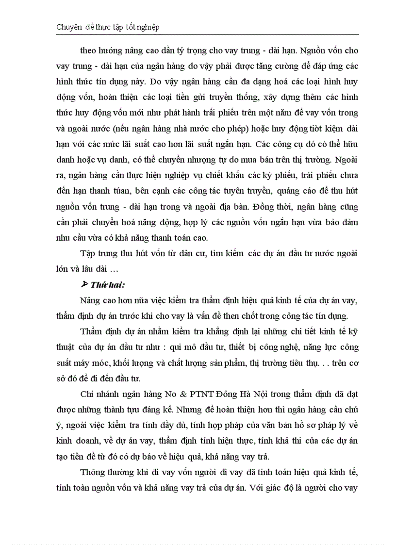 image for page Thực trạng và giải pháp đối với tín dụng trung dài hạn tại chi nhánh Ngân Hàng No PTNT Đông Hà Nội 1