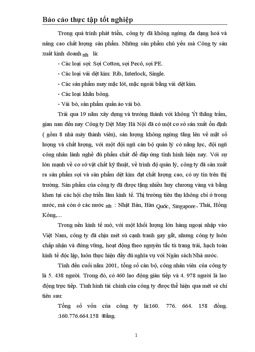 image for page Tổ chức hạch toán chi phí sản xuất và tính giá thành sản phẩm tại Nhà máy Sợi Công ty Dệt May Hà Nội