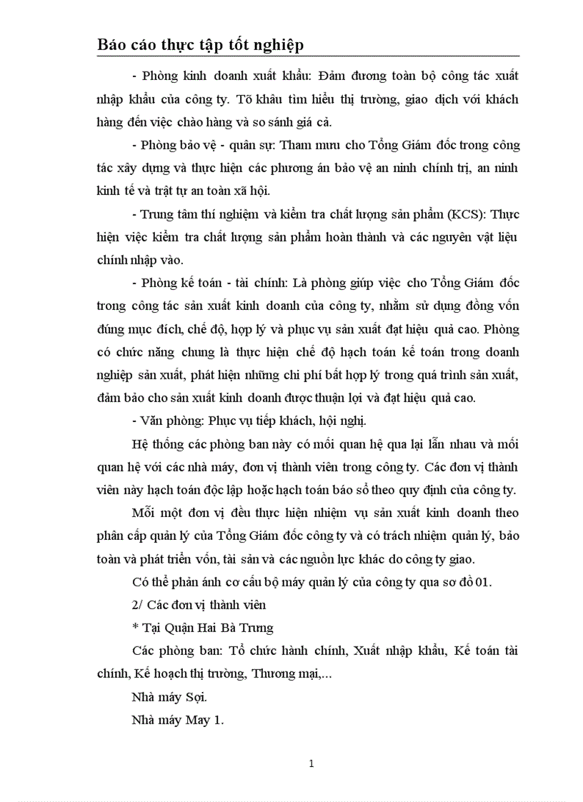 image for page Tổ chức hạch toán chi phí sản xuất và tính giá thành sản phẩm tại Nhà máy Sợi Công ty Dệt May Hà Nội