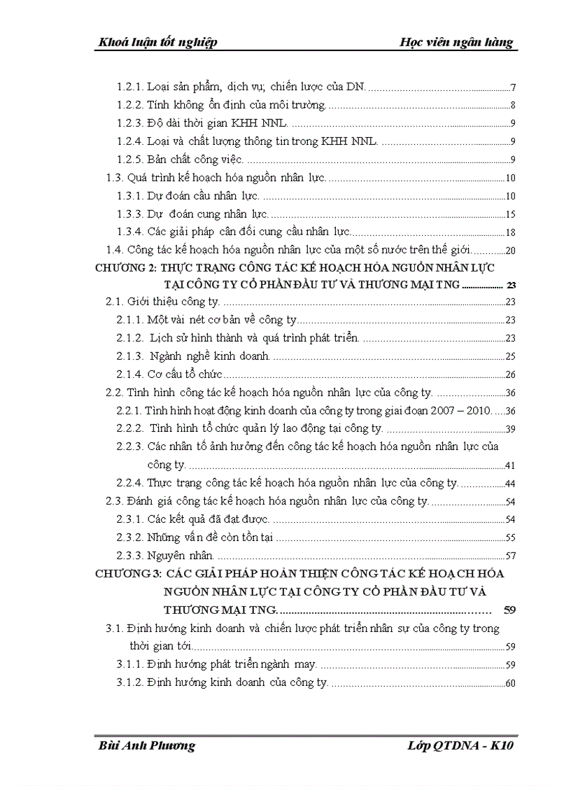 image for page Hoàn thiện công tác kế hoạch hóa nguồn nhân lực tại Công ty Cổ phần Đầu tư và thương mại TNG