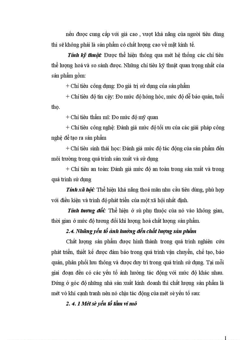 image for page Phân tích tình hình chất lượng sản phẩm sợi ở Công ty Dệt May Hà Nội 1