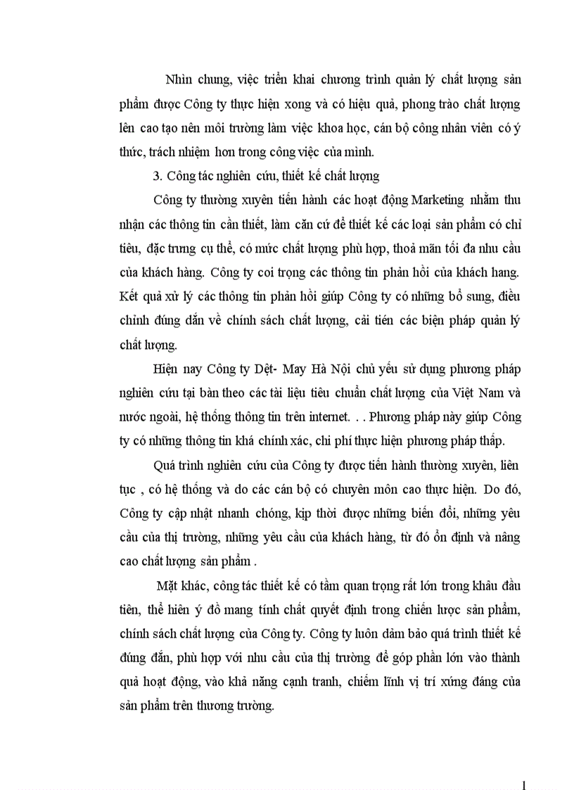 image for page Phân tích tình hình chất lượng sản phẩm sợi ở Công ty Dệt May Hà Nội 1