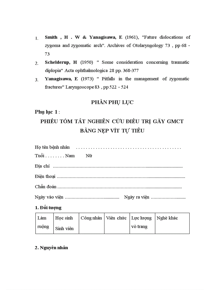 image for page Nhận xét đặc điểm lâm sàng X quang và kết quả điều trị g y xương gò má cung tiếp bằng nẹp vít tự tiêu