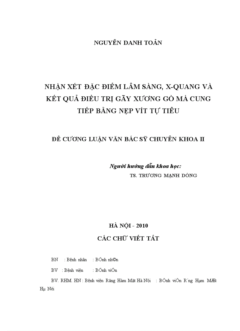 image for page Nhận xét đặc điểm lâm sàng X quang và kết quả điều trị g y xương gò má cung tiếp bằng nẹp vít tự tiêu