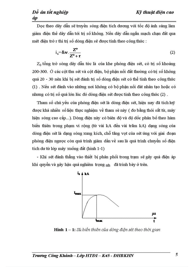 Kỹ thuật điện cao áp 1